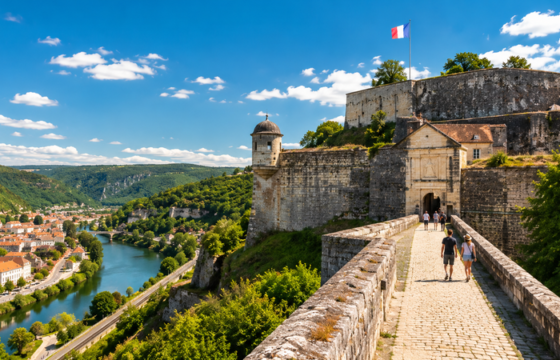 Patrimoine en Franche-Comté 6 sites incontournables à visiter cette année La Franche-Comté possède un patrimoine qui surprend souvent les visiteurs. Beaucoup connaissent la Citadelle de Besançon ou les paysages du Jura. Pourtant, la région abrite également des sites historiques parmi les plus remarquables de France. Certaines visites permettent de remonter plusieurs siècles en arrière. D'autres racontent l'histoire de personnages célèbres, d'architectes visionnaires ou de moines qui ont façonné le territoire. Bonne nouvelle, plusieurs de ces trésors restent encore relativement préservés du tourisme de masse. Si vous recherchez des idées de sorties culturelles pour cette année, ces lieux méritent clairement une place dans votre programme. La Saline Royale d'Arc-et-Senans, un monument unique en France Peu de visiteurs s'attendent à découvrir un site aussi impressionnant en arrivant à Arc-et-Senans. Pourtant, la première vision de la Saline Royale laisse rarement indifférent. Construite entre 1775 et 1779 sous l'impulsion de Claude Nicolas Ledoux, cette ancienne manufacture de sel dépasse largement sa fonction industrielle d'origine. L'architecte souhaitait créer une cité idéale où l'organisation du travail, de l'habitat et de la vie quotidienne formerait un ensemble cohérent. Près de 250 ans plus tard, le résultat continue de fasciner. L'architecture en demi-cercle imaginée par Ledoux paraît étonnamment moderne. Les bâtiments monumentaux impressionnent autant par leurs dimensions que par leur harmonie. Pourquoi la visite vaut vraiment le détour La Saline ne se limite pas à quelques bâtiments historiques. Le site accueille régulièrement des expositions temporaires, des événements culturels et un parcours permanent qui permet de comprendre le rôle essentiel du sel dans l'économie de l'époque. Les jardins méritent également votre attention. Plusieurs espaces paysagers complètent aujourd'hui la visite. Informations pratiques Adresse Place de la Saline à Arc-et-Senans Temps de visite conseillé entre 2 et 3 heures Distance depuis Besançon environ 35 kilomètres Ornans et le musée Courbet, quand les paysages prennent vie Certaines visites permettent de comprendre une œuvre. À Ornans, c'est presque l'inverse. Les paysages donnent soudain vie aux tableaux. Ce charmant village traversé par la Loue a vu naître Gustave Courbet, figure majeure du réalisme français. Le musée installé dans son ancienne demeure rassemble de nombreuses œuvres qui permettent de découvrir son parcours artistique. Mais le véritable spectacle commence souvent après la visite. Une expérience différente des autres musées En sortant du musée, vous retrouvez immédiatement les falaises, la rivière et les vallées qui ont inspiré le peintre. De nombreux visiteurs prennent alors plaisir à comparer les paysages réels avec ceux représentés dans les tableaux. Le musée Courbet et les paysages de la vallée de la Loue forment ainsi une visite particulièrement originale. Profitez-en pour flâner dans les ruelles du centre-ville. Ornans fait partie de ces villages où l'on aime prendre son temps. La Citadelle de Besançon reste un incontournable absolu Impossible de parler du patrimoine franc-comtois sans évoquer ce monument emblématique. Perchée à plus de 100 mètres au-dessus de la ville, la Citadelle de Besançon classée au patrimoine mondial de l'UNESCO domine toute la boucle du Doubs. Construite par Vauban à la demande de Louis XIV, elle constitue l'un des plus beaux exemples d'architecture militaire française. Bien plus qu'une simple forteresse La visite occupe facilement une demi-journée. Outre les remparts et les panoramas exceptionnels, plusieurs musées sont installés à l'intérieur du site. Le musée de la Résistance et de la Déportation attire chaque année de nombreux visiteurs. Le muséum d'histoire naturelle figure également parmi les plus fréquentés de la région. Le meilleur moment pour visiter Les fins de journée offrent souvent les plus belles lumières sur Besançon. Pendant l'été, certaines visites nocturnes permettent même de découvrir le monument dans une ambiance totalement différente. Le château de Joux, des siècles d'histoire à la frontière suisse À quelques kilomètres de Pontarlier, une immense silhouette de pierre domine les montagnes. Le château de Joux surveille la vallée depuis près de mille ans. Rarement un monument aura connu autant de transformations. Forteresse médiévale, château seigneurial, prison d'État puis fort militaire, il a traversé toutes les grandes périodes de l'histoire française. Une prison qui a accueilli des personnages célèbres Le château est notamment connu pour avoir emprisonné plusieurs figures historiques importantes. Parmi elles figure Mirabeau, mais aussi Toussaint Louverture, héros de l'indépendance haïtienne. Cette richesse historique donne une dimension particulière à la visite. Le château de Joux et ses mille ans d'histoire séduisent autant les passionnés d'histoire que les familles. L'abbaye de Baume-les-Messieurs, un joyau caché au cœur du Jura Le village de Baume-les-Messieurs fait déjà partie des plus beaux sites naturels de la région. Mais beaucoup de visiteurs oublient parfois de pousser les portes de son abbaye. Et c'est dommage. Fondée au IXe siècle, elle figure parmi les plus anciennes institutions religieuses du territoire. Ce qu'il ne faut pas manquer Les stalles sculptées attirent immédiatement le regard. Le retable flamand constitue également une pièce remarquable. L'ensemble dégage une atmosphère particulièrement paisible. L'abbaye de Baume-les-Messieurs et son patrimoine religieux exceptionnel méritent largement quelques heures de visite. Profitez-en également pour découvrir la reculée, les falaises et les cascades situées à proximité. Le site combine parfaitement patrimoine historique et patrimoine naturel. Les petites fortifications oubliées de la frontière jurassienne Lorsque l'on évoque Vauban, la Citadelle monopolise souvent l'attention. Pourtant, plusieurs ouvrages défensifs méritent également une visite. Le long de la frontière franco-suisse, différentes fortifications témoignent de l'importance stratégique de la région au fil des siècles. Certaines sont très connues. D'autres restent beaucoup plus discrètes. Pourquoi ces sites méritent-ils davantage d'attention Parce qu'ils permettent de mieux comprendre l'histoire du territoire. Chaque fortification raconte une période différente, avec ses conflits, ses enjeux et ses évolutions militaires. Les visites guidées proposées durant l'été rendent souvent ces découvertes beaucoup plus vivantes. Vous pouvez aussi consulter La renaissance du vinyle à Besançon disquaires, brocantes et bons plans Comment profiter au mieux du patrimoine franc-comtois Quelques astuces permettent de rendre vos visites encore plus intéressantes. Pensez aux Journées Européennes du Patrimoine Chaque année, le troisième week-end de septembre permet de découvrir gratuitement de nombreux monuments. Certains sites habituellement fermés ouvrent exceptionnellement leurs portes. Les Journées Européennes du Patrimoine permettent d'accéder à des lieux rarement ouverts au public. Utilisez les applications de découverte culturelle Plusieurs outils permettent aujourd'hui d'obtenir des informations complémentaires directement sur place. L'application Patrimoine en Balade fait partie des plus utiles pour localiser les monuments historiques autour de vous. Privilégiez les visites guidées Beaucoup de visiteurs sous-estiment leur intérêt. Pourtant, quelques explications suffisent souvent à transformer complètement une visite. Les anecdotes, les détails architecturaux et les récits historiques donnent une profondeur supplémentaire à la découverte. Vous pouvez aussi consulter Sorties en famille autour de Besançon nos meilleures idées pour le week-end Pourquoi la Franche-Comté mérite plusieurs séjours C'est probablement ce qui surprend le plus. Même les habitants de la région continuent régulièrement à découvrir de nouveaux lieux. Entre les sites classés à l'UNESCO, les villages de caractère, les abbayes anciennes, les fortifications militaires et les musées, les possibilités sont nombreuses. Chaque secteur possède sa propre identité. Chaque vallée raconte une histoire différente. Et c'est précisément cette diversité qui fait toute la richesse du patrimoine franc-comtois. Une chose est sûre que vous soyez passionné d'histoire, amateur d'architecture ou simplement curieux de découvrir de nouveaux horizons, la Franche-Comté ne manque pas de trésors à explorer.