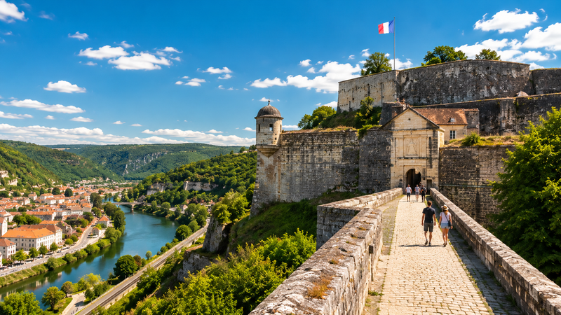 Patrimoine en Franche-Comté 6 sites incontournables à visiter cette année La Franche-Comté possède un patrimoine qui surprend souvent les visiteurs. Beaucoup connaissent la Citadelle de Besançon ou les paysages du Jura. Pourtant, la région abrite également des sites historiques parmi les plus remarquables de France. Certaines visites permettent de remonter plusieurs siècles en arrière. D'autres racontent l'histoire de personnages célèbres, d'architectes visionnaires ou de moines qui ont façonné le territoire. Bonne nouvelle, plusieurs de ces trésors restent encore relativement préservés du tourisme de masse. Si vous recherchez des idées de sorties culturelles pour cette année, ces lieux méritent clairement une place dans votre programme. La Saline Royale d'Arc-et-Senans, un monument unique en France Peu de visiteurs s'attendent à découvrir un site aussi impressionnant en arrivant à Arc-et-Senans. Pourtant, la première vision de la Saline Royale laisse rarement indifférent. Construite entre 1775 et 1779 sous l'impulsion de Claude Nicolas Ledoux, cette ancienne manufacture de sel dépasse largement sa fonction industrielle d'origine. L'architecte souhaitait créer une cité idéale où l'organisation du travail, de l'habitat et de la vie quotidienne formerait un ensemble cohérent. Près de 250 ans plus tard, le résultat continue de fasciner. L'architecture en demi-cercle imaginée par Ledoux paraît étonnamment moderne. Les bâtiments monumentaux impressionnent autant par leurs dimensions que par leur harmonie. Pourquoi la visite vaut vraiment le détour La Saline ne se limite pas à quelques bâtiments historiques. Le site accueille régulièrement des expositions temporaires, des événements culturels et un parcours permanent qui permet de comprendre le rôle essentiel du sel dans l'économie de l'époque. Les jardins méritent également votre attention. Plusieurs espaces paysagers complètent aujourd'hui la visite. Informations pratiques Adresse Place de la Saline à Arc-et-Senans Temps de visite conseillé entre 2 et 3 heures Distance depuis Besançon environ 35 kilomètres Ornans et le musée Courbet, quand les paysages prennent vie Certaines visites permettent de comprendre une œuvre. À Ornans, c'est presque l'inverse. Les paysages donnent soudain vie aux tableaux. Ce charmant village traversé par la Loue a vu naître Gustave Courbet, figure majeure du réalisme français. Le musée installé dans son ancienne demeure rassemble de nombreuses œuvres qui permettent de découvrir son parcours artistique. Mais le véritable spectacle commence souvent après la visite. Une expérience différente des autres musées En sortant du musée, vous retrouvez immédiatement les falaises, la rivière et les vallées qui ont inspiré le peintre. De nombreux visiteurs prennent alors plaisir à comparer les paysages réels avec ceux représentés dans les tableaux. Le musée Courbet et les paysages de la vallée de la Loue forment ainsi une visite particulièrement originale. Profitez-en pour flâner dans les ruelles du centre-ville. Ornans fait partie de ces villages où l'on aime prendre son temps. La Citadelle de Besançon reste un incontournable absolu Impossible de parler du patrimoine franc-comtois sans évoquer ce monument emblématique. Perchée à plus de 100 mètres au-dessus de la ville, la Citadelle de Besançon classée au patrimoine mondial de l'UNESCO domine toute la boucle du Doubs. Construite par Vauban à la demande de Louis XIV, elle constitue l'un des plus beaux exemples d'architecture militaire française. Bien plus qu'une simple forteresse La visite occupe facilement une demi-journée. Outre les remparts et les panoramas exceptionnels, plusieurs musées sont installés à l'intérieur du site. Le musée de la Résistance et de la Déportation attire chaque année de nombreux visiteurs. Le muséum d'histoire naturelle figure également parmi les plus fréquentés de la région. Le meilleur moment pour visiter Les fins de journée offrent souvent les plus belles lumières sur Besançon. Pendant l'été, certaines visites nocturnes permettent même de découvrir le monument dans une ambiance totalement différente. Le château de Joux, des siècles d'histoire à la frontière suisse À quelques kilomètres de Pontarlier, une immense silhouette de pierre domine les montagnes. Le château de Joux surveille la vallée depuis près de mille ans. Rarement un monument aura connu autant de transformations. Forteresse médiévale, château seigneurial, prison d'État puis fort militaire, il a traversé toutes les grandes périodes de l'histoire française. Une prison qui a accueilli des personnages célèbres Le château est notamment connu pour avoir emprisonné plusieurs figures historiques importantes. Parmi elles figure Mirabeau, mais aussi Toussaint Louverture, héros de l'indépendance haïtienne. Cette richesse historique donne une dimension particulière à la visite. Le château de Joux et ses mille ans d'histoire séduisent autant les passionnés d'histoire que les familles. L'abbaye de Baume-les-Messieurs, un joyau caché au cœur du Jura Le village de Baume-les-Messieurs fait déjà partie des plus beaux sites naturels de la région. Mais beaucoup de visiteurs oublient parfois de pousser les portes de son abbaye. Et c'est dommage. Fondée au IXe siècle, elle figure parmi les plus anciennes institutions religieuses du territoire. Ce qu'il ne faut pas manquer Les stalles sculptées attirent immédiatement le regard. Le retable flamand constitue également une pièce remarquable. L'ensemble dégage une atmosphère particulièrement paisible. L'abbaye de Baume-les-Messieurs et son patrimoine religieux exceptionnel méritent largement quelques heures de visite. Profitez-en également pour découvrir la reculée, les falaises et les cascades situées à proximité. Le site combine parfaitement patrimoine historique et patrimoine naturel. Les petites fortifications oubliées de la frontière jurassienne Lorsque l'on évoque Vauban, la Citadelle monopolise souvent l'attention. Pourtant, plusieurs ouvrages défensifs méritent également une visite. Le long de la frontière franco-suisse, différentes fortifications témoignent de l'importance stratégique de la région au fil des siècles. Certaines sont très connues. D'autres restent beaucoup plus discrètes. Pourquoi ces sites méritent-ils davantage d'attention Parce qu'ils permettent de mieux comprendre l'histoire du territoire. Chaque fortification raconte une période différente, avec ses conflits, ses enjeux et ses évolutions militaires. Les visites guidées proposées durant l'été rendent souvent ces découvertes beaucoup plus vivantes. Vous pouvez aussi consulter La renaissance du vinyle à Besançon disquaires, brocantes et bons plans Comment profiter au mieux du patrimoine franc-comtois Quelques astuces permettent de rendre vos visites encore plus intéressantes. Pensez aux Journées Européennes du Patrimoine Chaque année, le troisième week-end de septembre permet de découvrir gratuitement de nombreux monuments. Certains sites habituellement fermés ouvrent exceptionnellement leurs portes. Les Journées Européennes du Patrimoine permettent d'accéder à des lieux rarement ouverts au public. Utilisez les applications de découverte culturelle Plusieurs outils permettent aujourd'hui d'obtenir des informations complémentaires directement sur place. L'application Patrimoine en Balade fait partie des plus utiles pour localiser les monuments historiques autour de vous. Privilégiez les visites guidées Beaucoup de visiteurs sous-estiment leur intérêt. Pourtant, quelques explications suffisent souvent à transformer complètement une visite. Les anecdotes, les détails architecturaux et les récits historiques donnent une profondeur supplémentaire à la découverte. Vous pouvez aussi consulter Sorties en famille autour de Besançon nos meilleures idées pour le week-end Pourquoi la Franche-Comté mérite plusieurs séjours C'est probablement ce qui surprend le plus. Même les habitants de la région continuent régulièrement à découvrir de nouveaux lieux. Entre les sites classés à l'UNESCO, les villages de caractère, les abbayes anciennes, les fortifications militaires et les musées, les possibilités sont nombreuses. Chaque secteur possède sa propre identité. Chaque vallée raconte une histoire différente. Et c'est précisément cette diversité qui fait toute la richesse du patrimoine franc-comtois. Une chose est sûre que vous soyez passionné d'histoire, amateur d'architecture ou simplement curieux de découvrir de nouveaux horizons, la Franche-Comté ne manque pas de trésors à explorer.